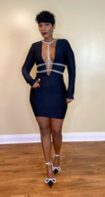 Load image into Gallery viewer, DIAMANTE BANDAGE DRESS (BLACK)