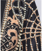 Load image into Gallery viewer, PEARL EMBELLISHED BLAZER (BLACK)