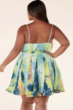 Load image into Gallery viewer, Bonnie Tie-Dye Mini Dress (Plus)