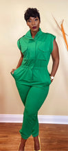 Load image into Gallery viewer, TRENDSETTER JUMPSUIT (EMERALD)