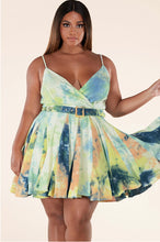 Load image into Gallery viewer, Bonnie Tie-Dye Mini Dress (Plus)