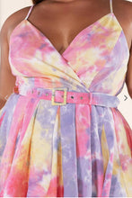 Load image into Gallery viewer, Bonnie Tie-Dye Mini Dress (Plus)