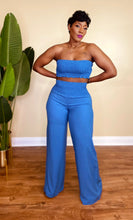 Load image into Gallery viewer, OFF TO PARADISE PANTS SET (DENIM BLUE)