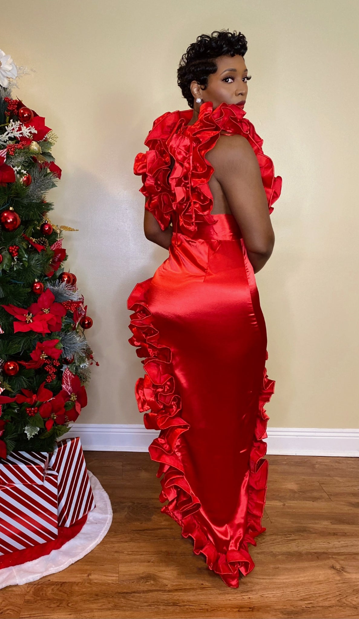 RUFFLE BODYCON MAXI DRESS Sugar N Spice Boutique RUFFLE BODYCON MAXI DRESS Sugar N Spice Boutique