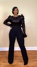 Load image into Gallery viewer, &quot;SO SOPHISTICATED&quot; SEQUIN JUMPSUIT (BLACK)
