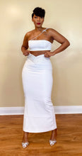 Load image into Gallery viewer, CRYSTAL TRIM SKIRT SET (WHITE)
