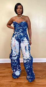 COLORBURST DENIM JUMPSUIT