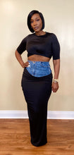 Load image into Gallery viewer, RUCHED DENIM SKIRT SET
