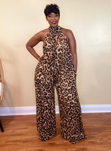 Load image into Gallery viewer, MOCK NECK LEOPARD JUMPSUIT
