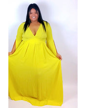 Load image into Gallery viewer, Sunshine On A Cloudy Day Maxi Dress (Plus Size)
