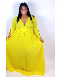 Sunshine On A Cloudy Day Maxi Dress (Plus Size)