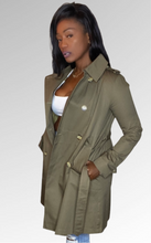 Load image into Gallery viewer, Olive Trench Coat
