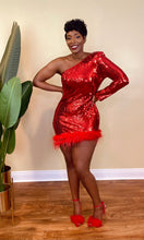 Load image into Gallery viewer, GLITZ AND GLAM DRESS (RED)
