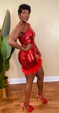Load image into Gallery viewer, GLITZ AND GLAM DRESS (RED)
