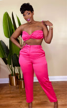 Load image into Gallery viewer, 3 PC BOSS BABE PANTS SET &quot;FUSCHIA&quot;
