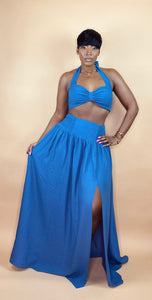 Indigo Blue Skirt Set
