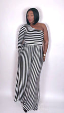 Load image into Gallery viewer, One Shoulder Stripe Jumpsuit

