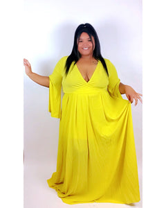 Sunshine On A Cloudy Day Maxi Dress (Plus Size)