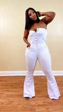 Load image into Gallery viewer, WHITE DENIM JUMPSUIT
